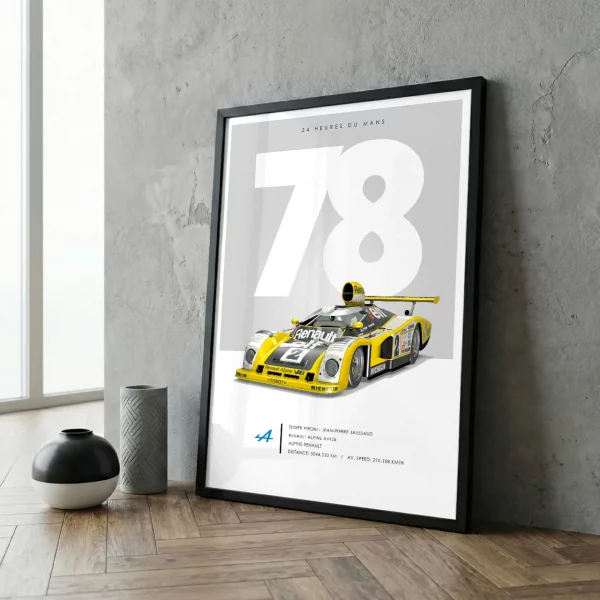Poster 24h du Mans 1978 – Renault Alpine A442B
