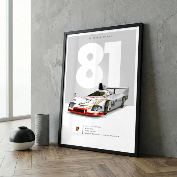 Poster 24h du Mans 1981 – Porsche 936