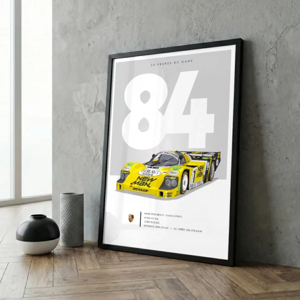Poster 24h du Mans 1984 – Porsche 956
