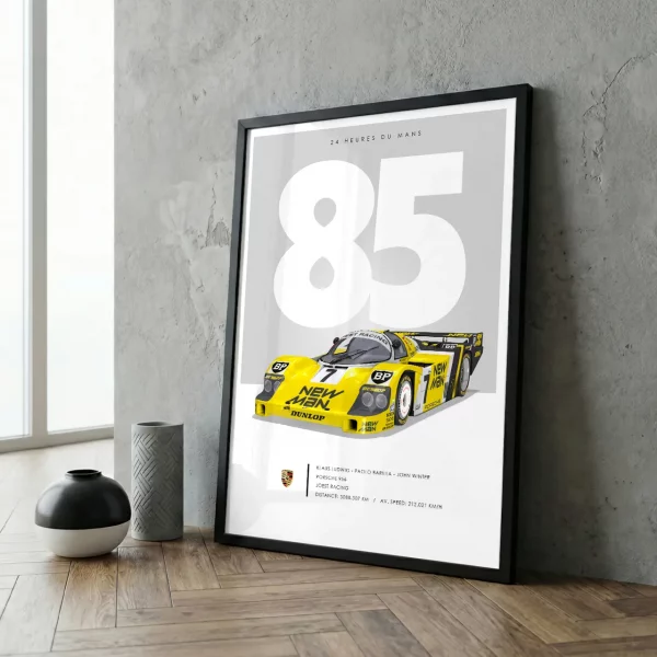 Poster 24h du Mans 1985 – Porsche 956