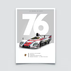 Poster 24 heures du Mans 1976, Porsche 936