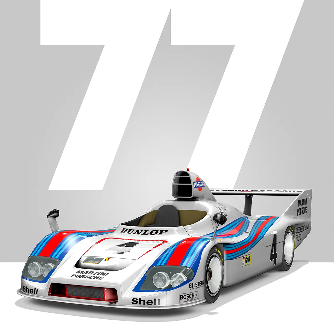 Détail poster 24 heures du mans Porche 1977