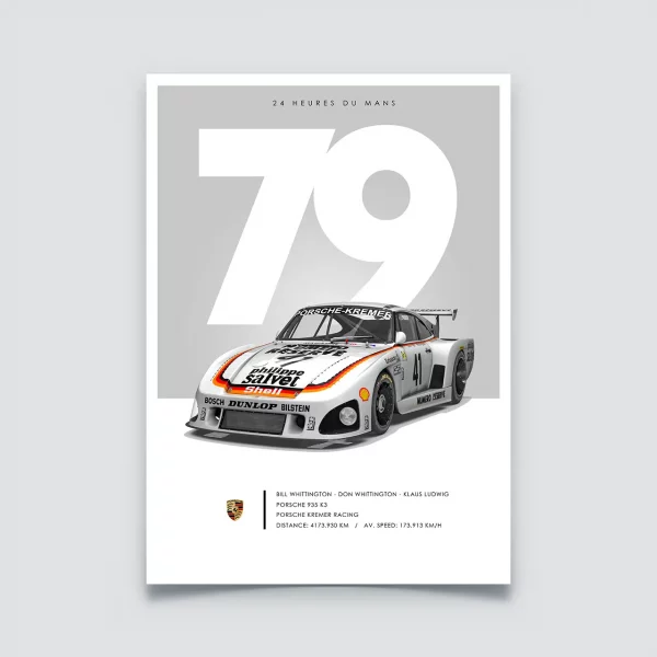 Poster 24h du Mans 1979 – Porsche 935 K3