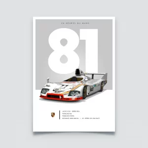 Poster 24 du Mans 1981, Porsche 936