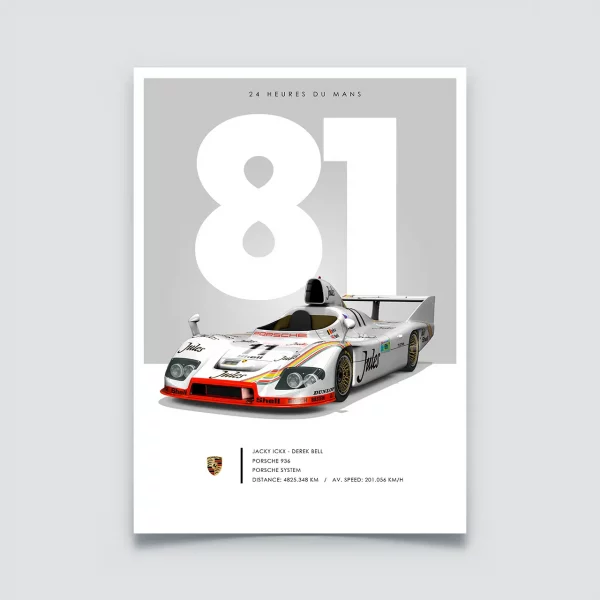 Poster 24h du Mans 1981 – Porsche 936
