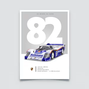 Poster 24h du Mans 1982, Porsche 956