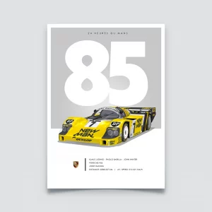 Poster 24h du Mans 1985, Porsche 956