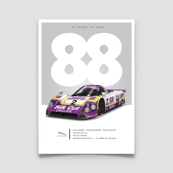 Poster 24h du Mans 1988 – Jaguar XJR-9 LM
