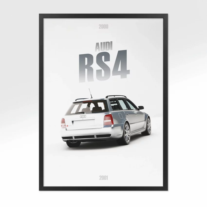 Poster Audi RS4 - Vue arrière