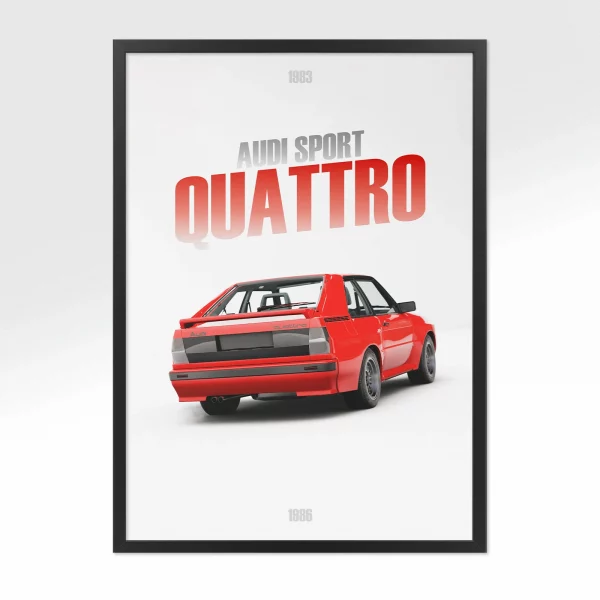 Poster Audi Sport Quattro – Vue arrière