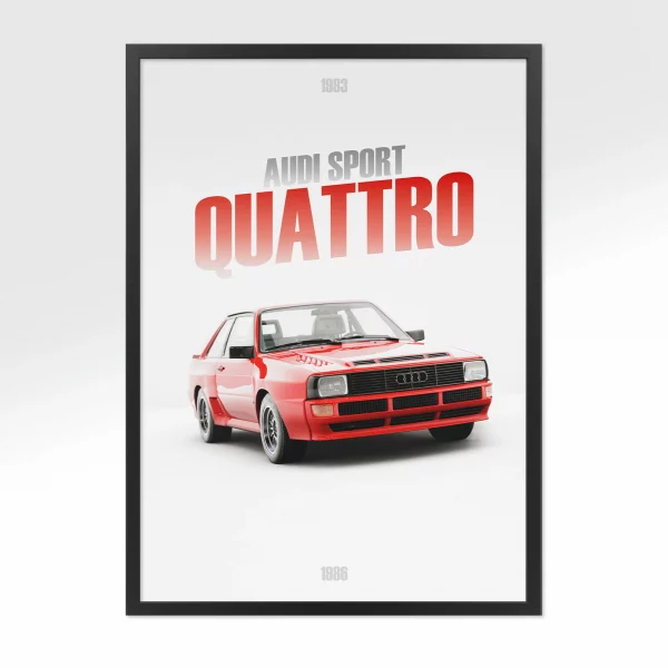 Poster Audi Sport Quattro – Vue avant