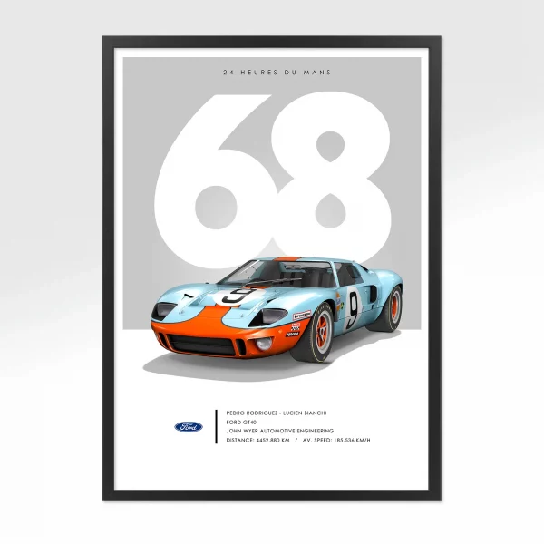 Poster 24 heures – Le Mans 1968