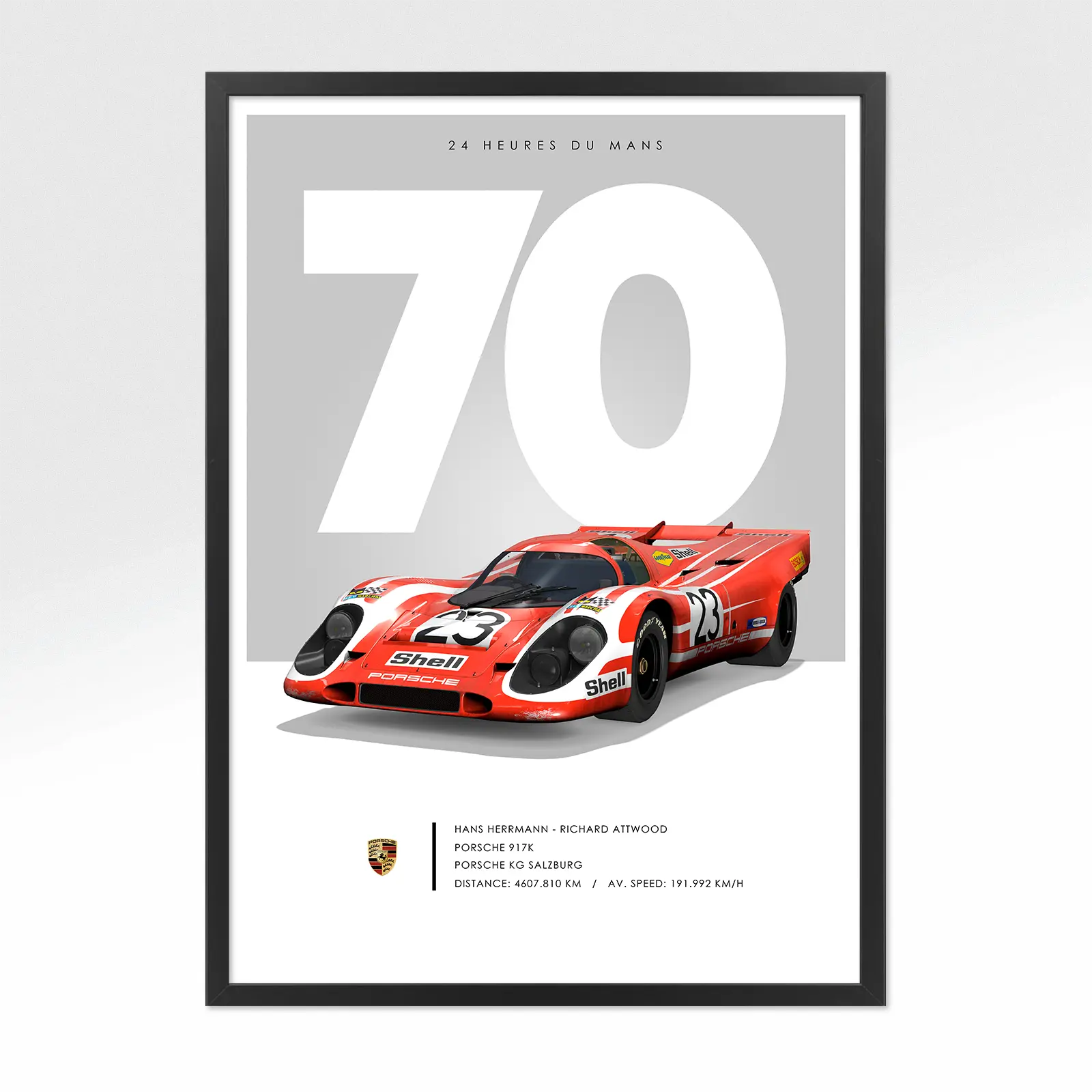 Poster 24h le mans Porsche 1970