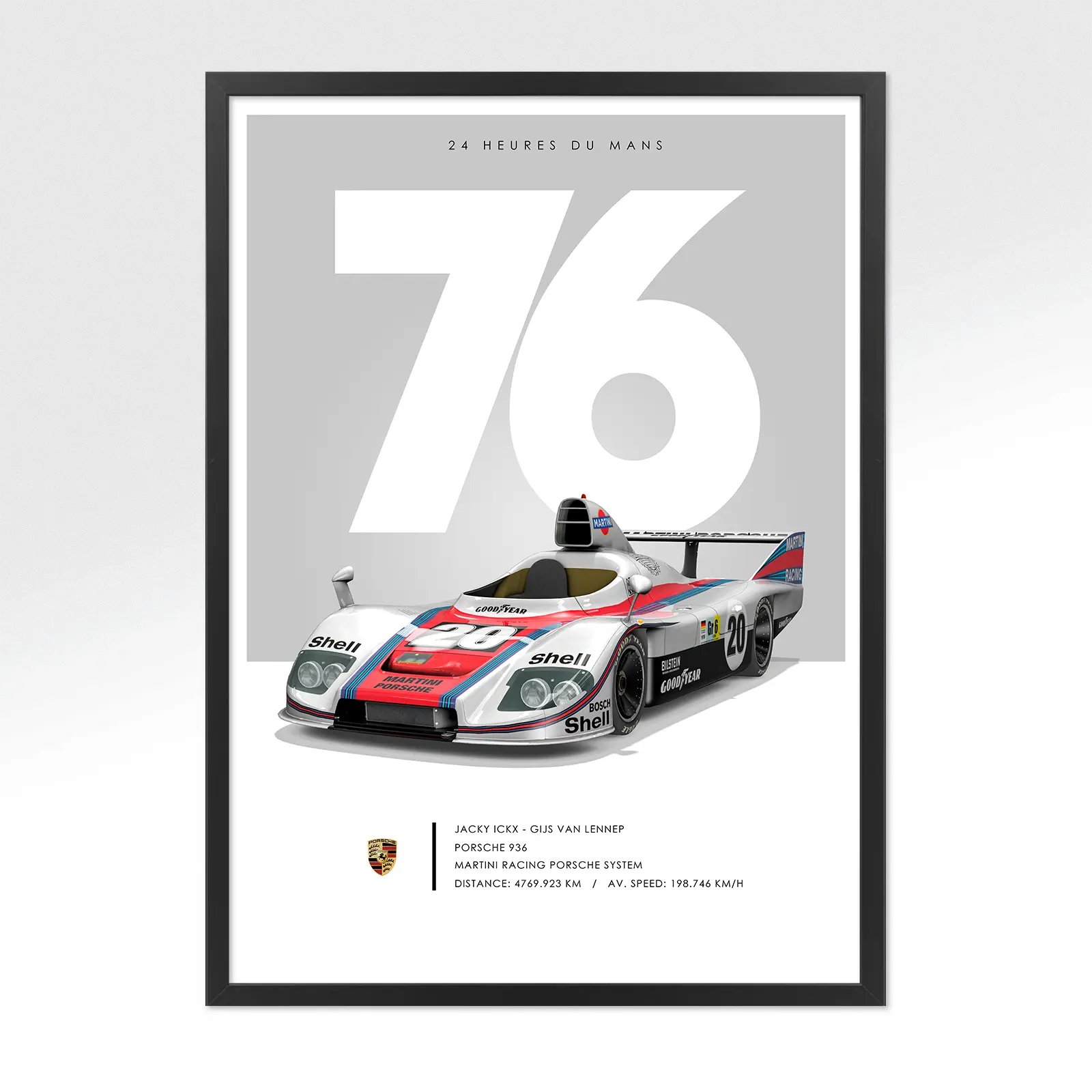Poster 24h le mans Porsche 1976