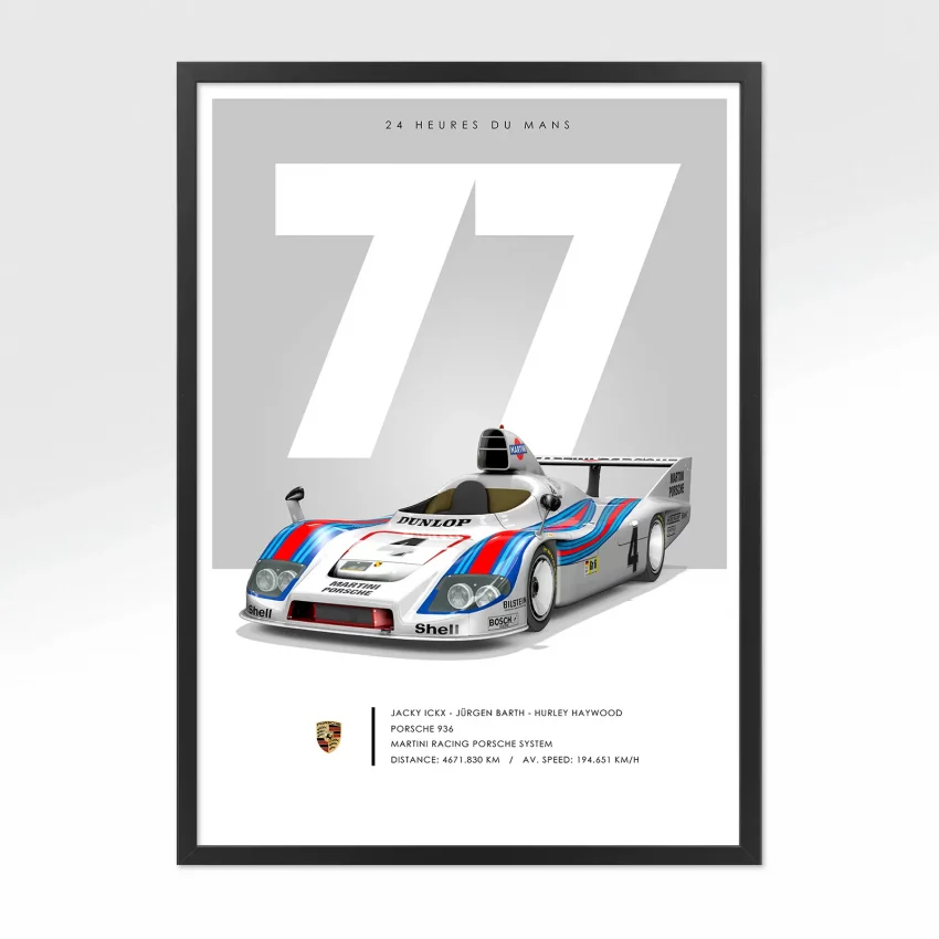 Poster 24h le mans Porsche 1977