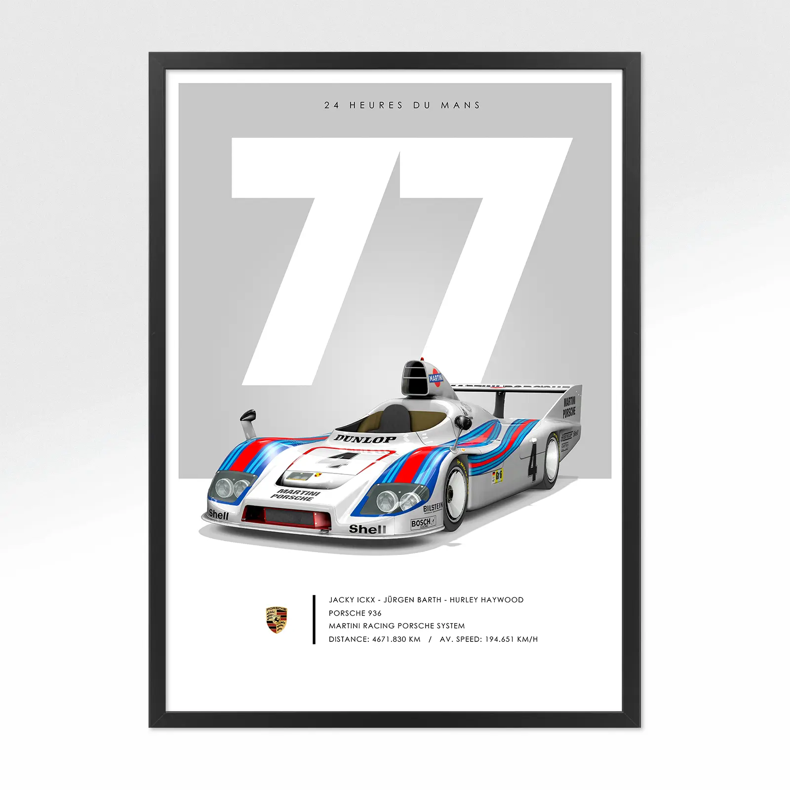 Poster 24h le mans Porsche 1977