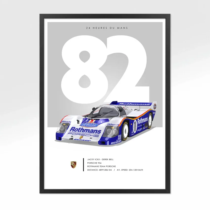Poster 24h le mans Porsche 1982