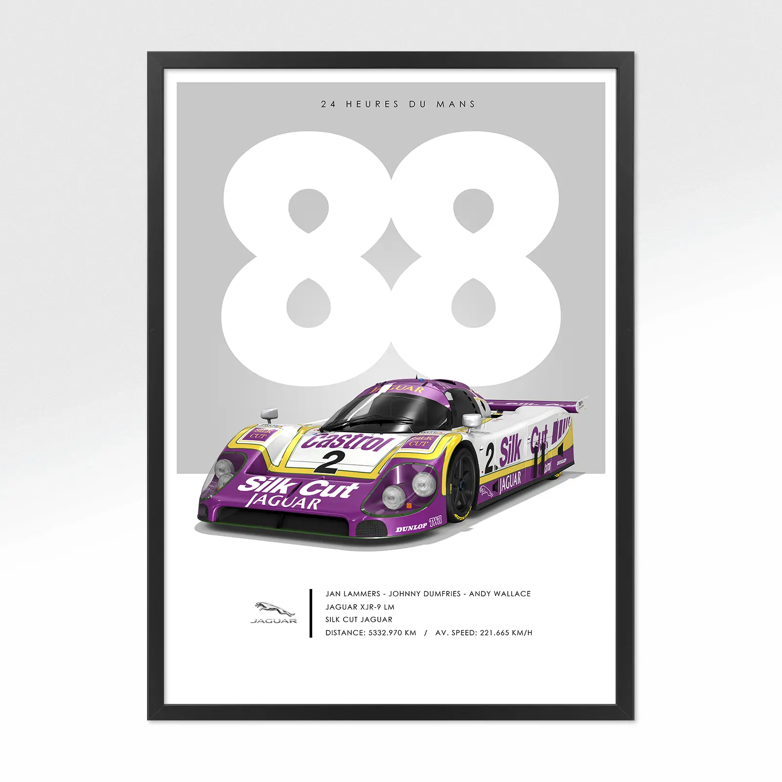 Poster 24h le mans Jaguar 1988