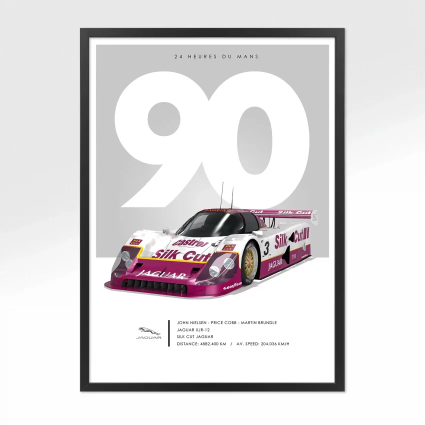 Poster 24h le mans Jaguar 1990
