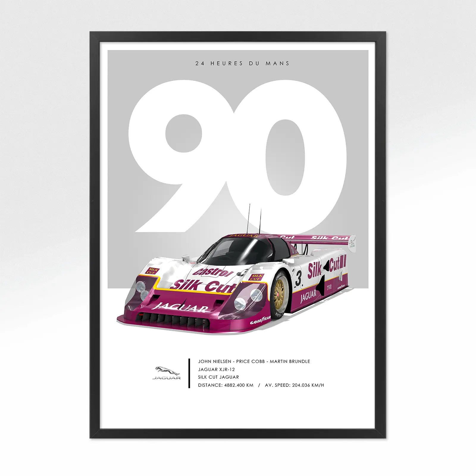 Poster 24h le mans Jaguar 1990