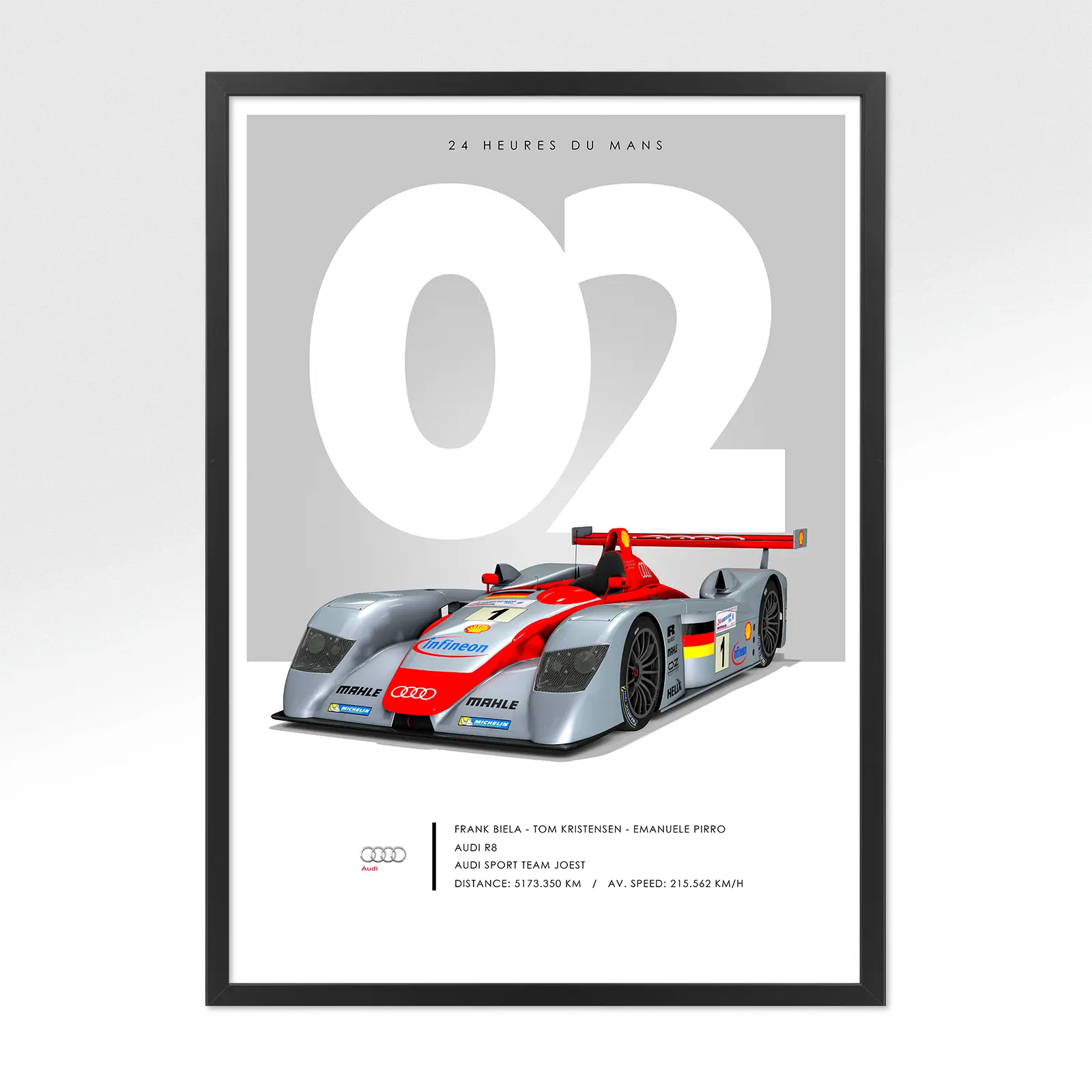 Poster 24h le mans audi 2002