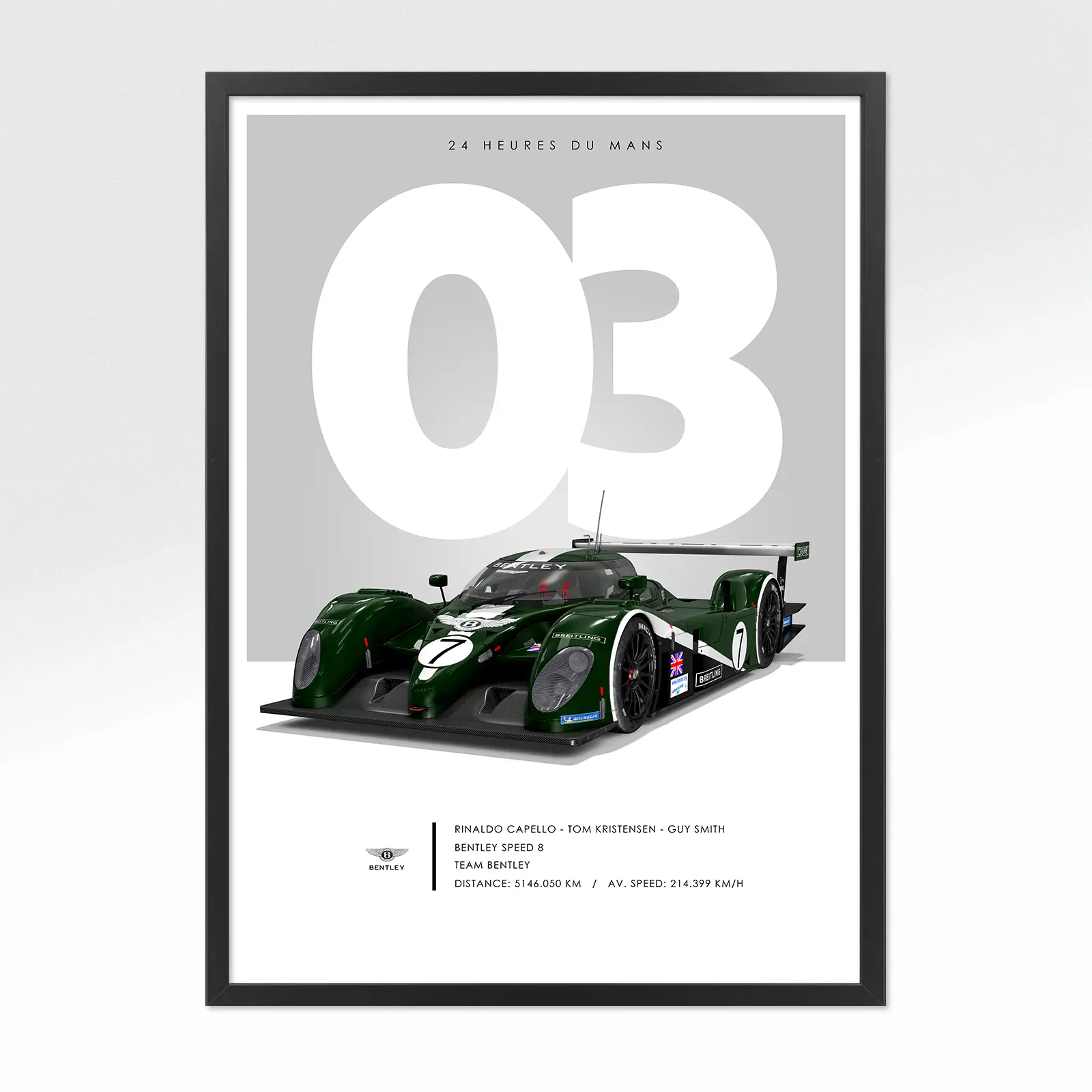 Poster 24h le mans Bentley 2003