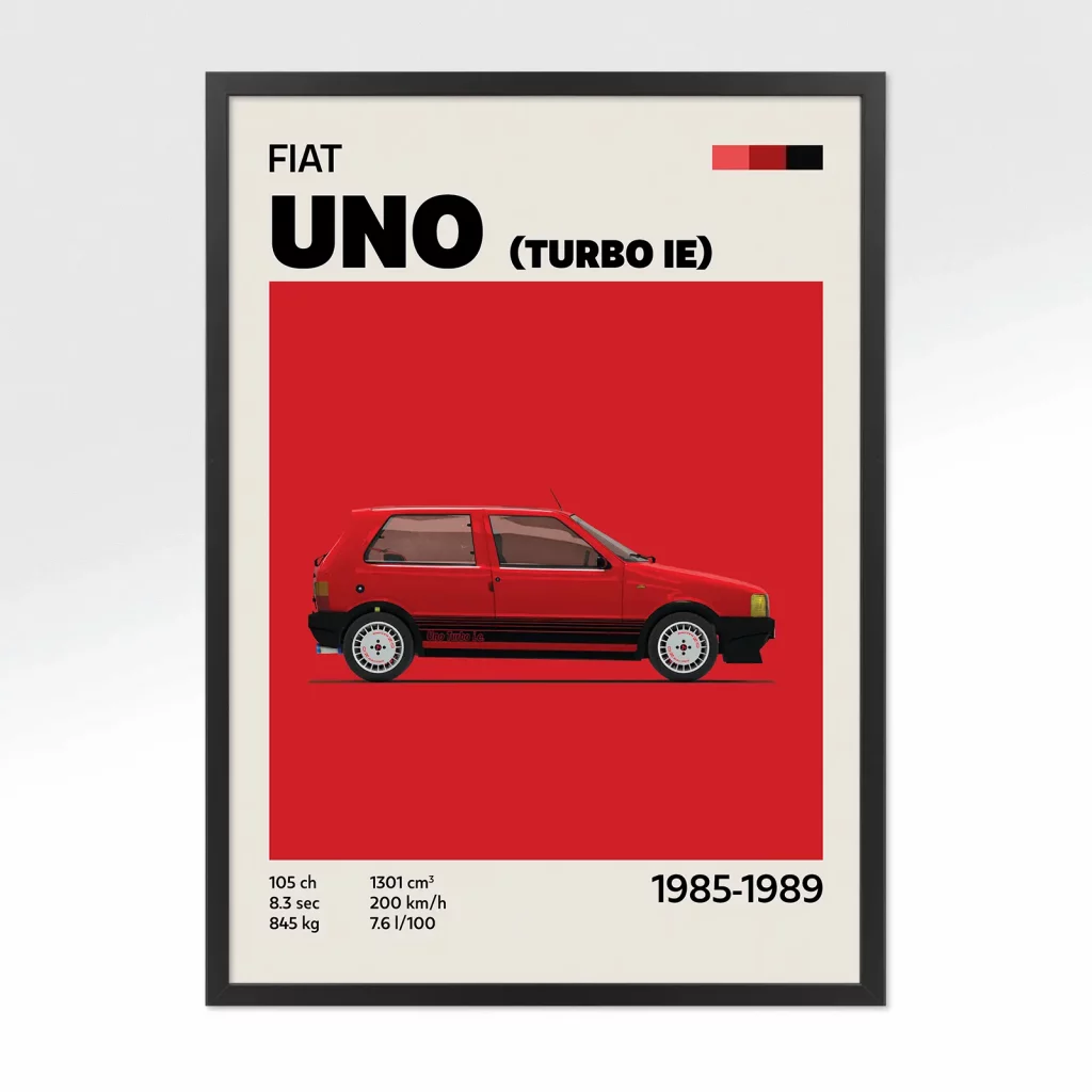 poster youngtimer fiat uno