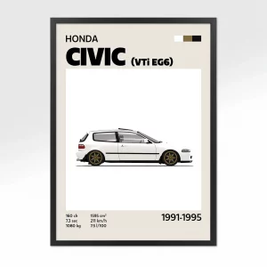 poster youngtimer honda civic
