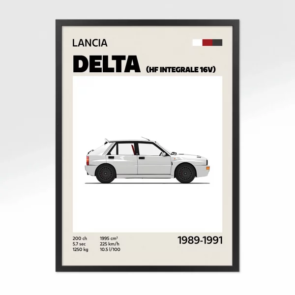 Poster Youngtimer – Lancia Delta HF