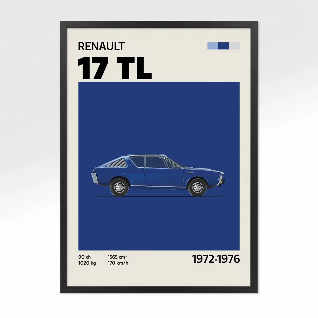 poster youngtimer renault 17 tl