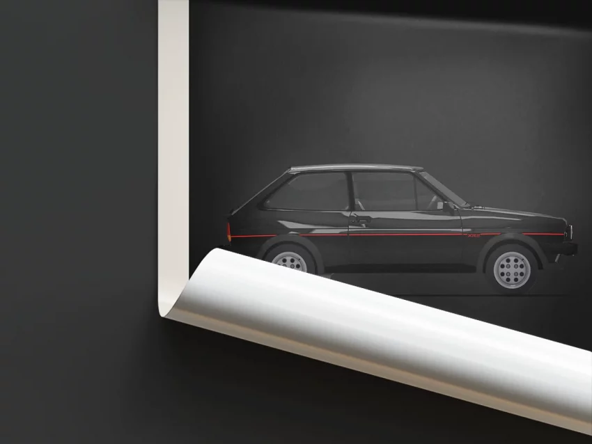 Poster Youngtimer - Ford fiesta XR2 MKI noire – Image 2