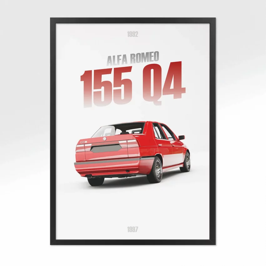 Poster Alfa Romeo 155 Q4 - Vue arrière