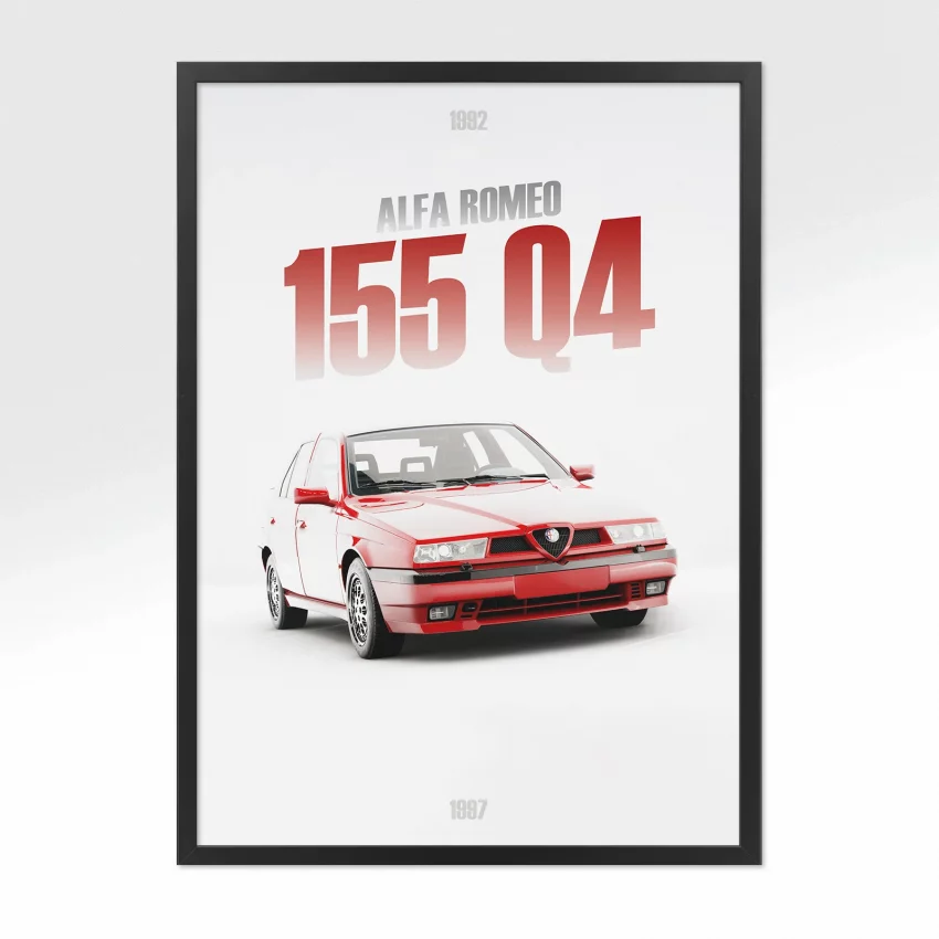 Poster Alfa Romeo 155 Q4 - Vue avant