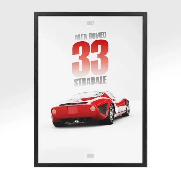 Poster Alfa Romeo 33 Stradale – Vue arrière
