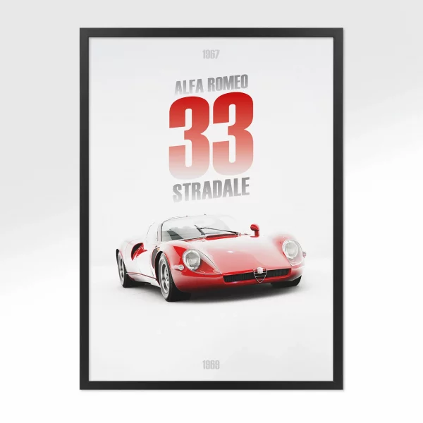 Poster Alfa Romeo 33 Stradale – Vue avant