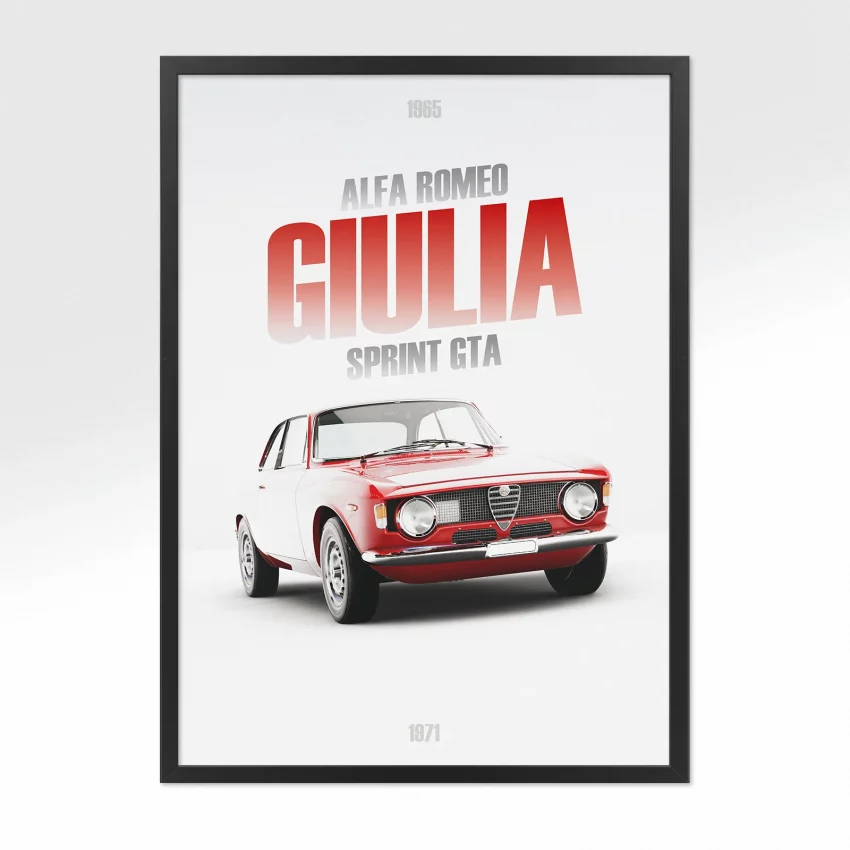 Poster Alfa Romeo Giulia Sprint GTA - Vue avant