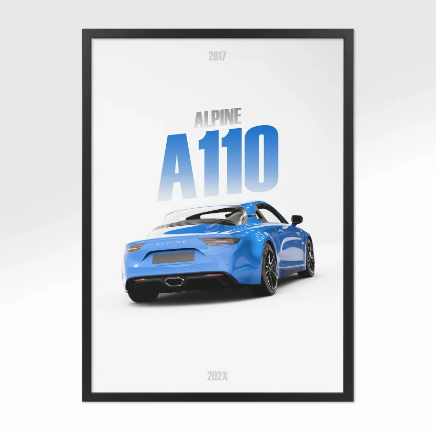 Poster Alpine A110 - Vue arrière