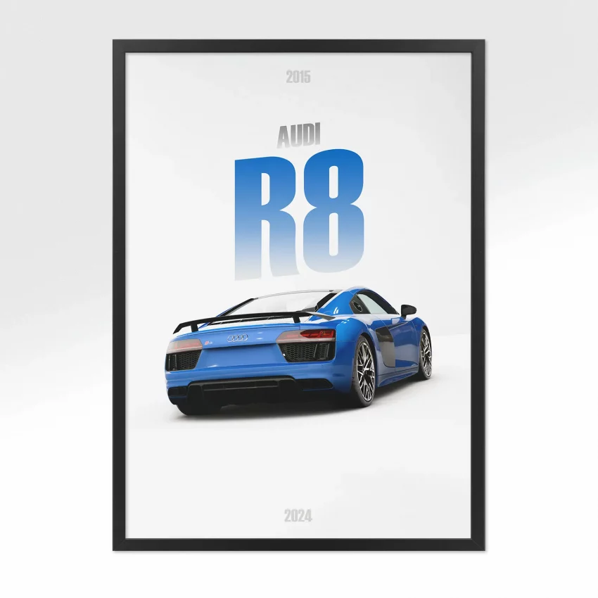 Poster Audi R8 - Vue arrière