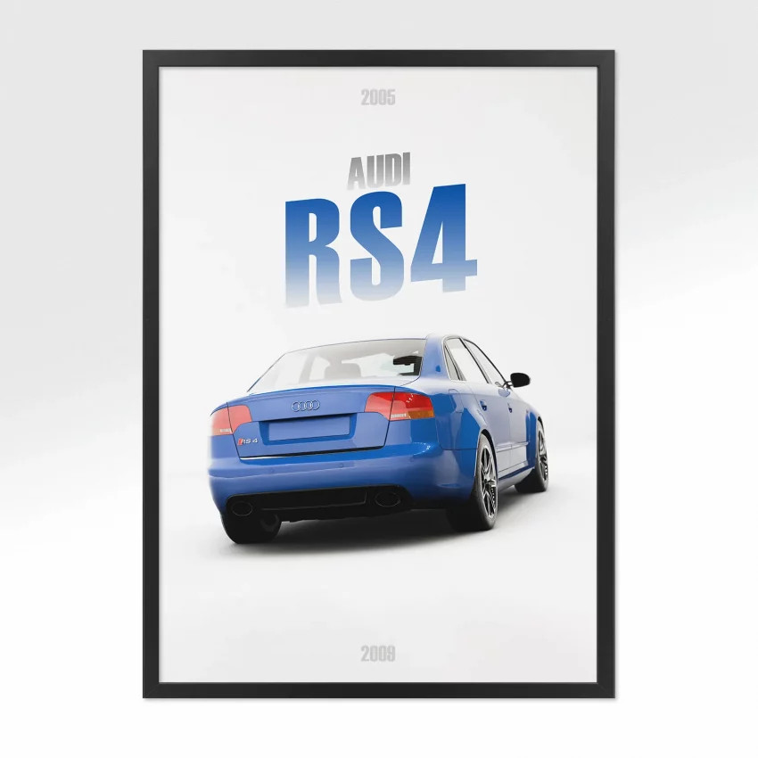 Poster Audi RS4 - Vue arrière