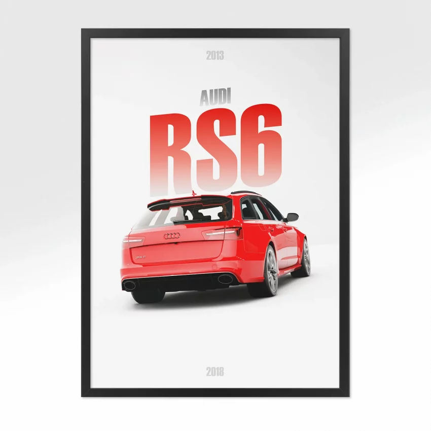 Poster Audi RS6 2013 - Vue arrière