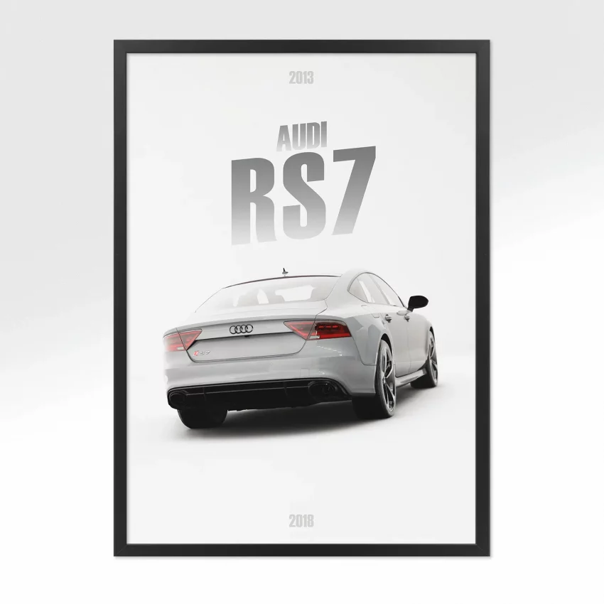 Poster Audi RS7 2013 - Vue arrière