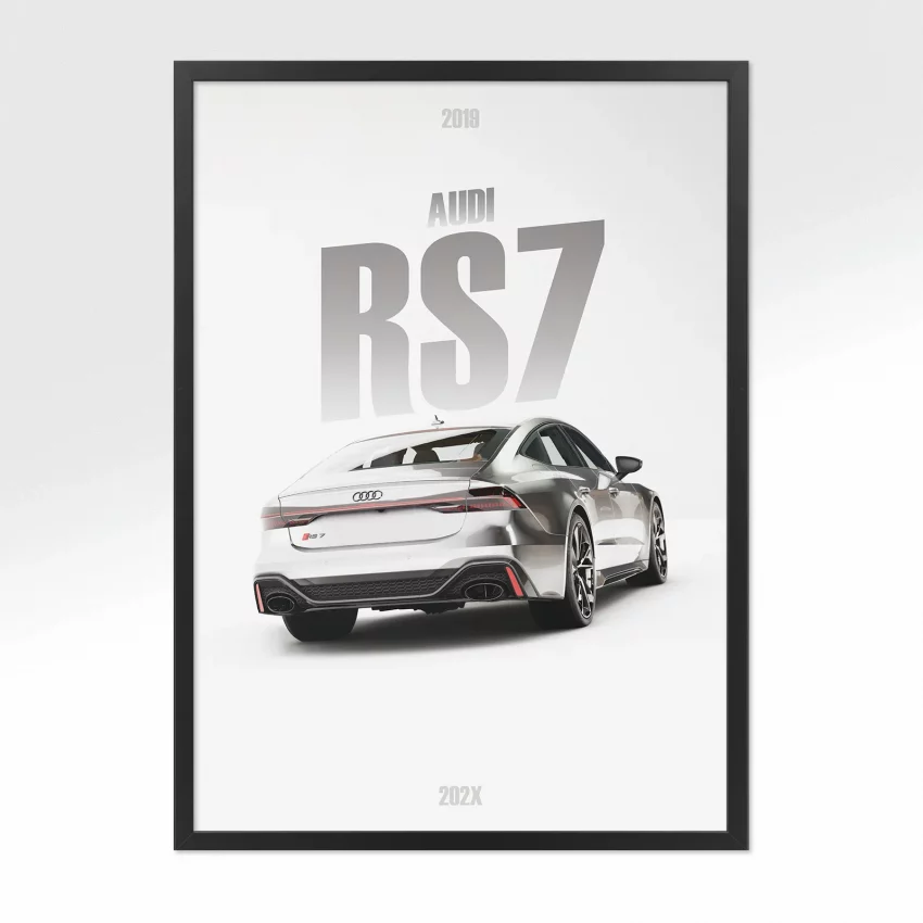 Poster Audi RS7 2019 - Vue arrière