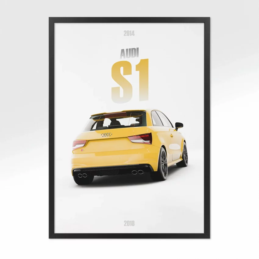 Poster Audi S1 - Vue arrière
