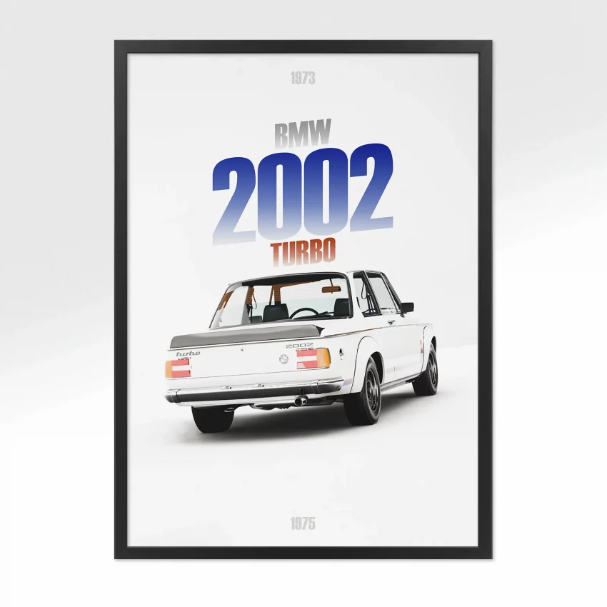 Poster BMW 2002 Turbo - Vue arrière