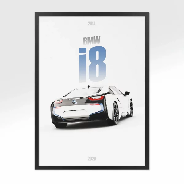 Poster BMW i8 – Vue arrière