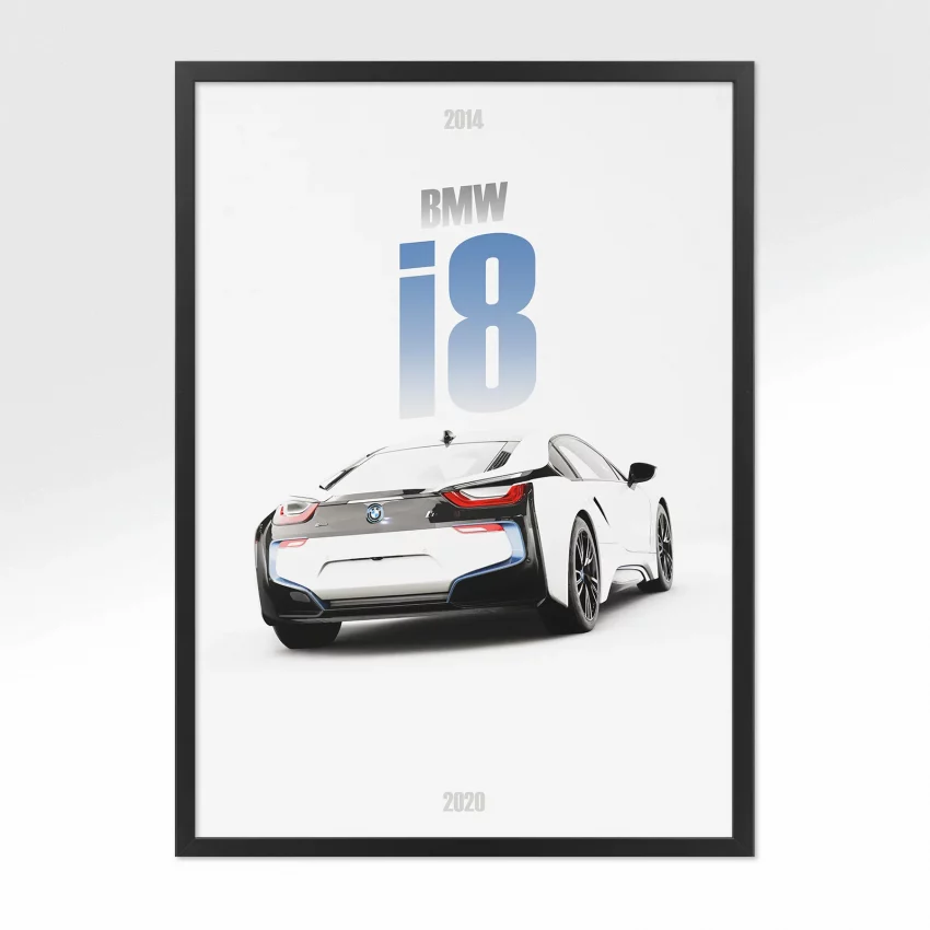 Poster BMW i8 - Vue arrière