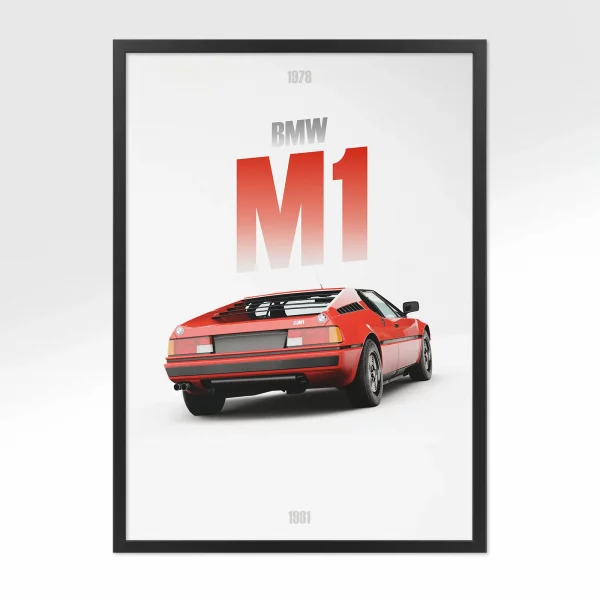 Poster BMW M1 – Vue arrière