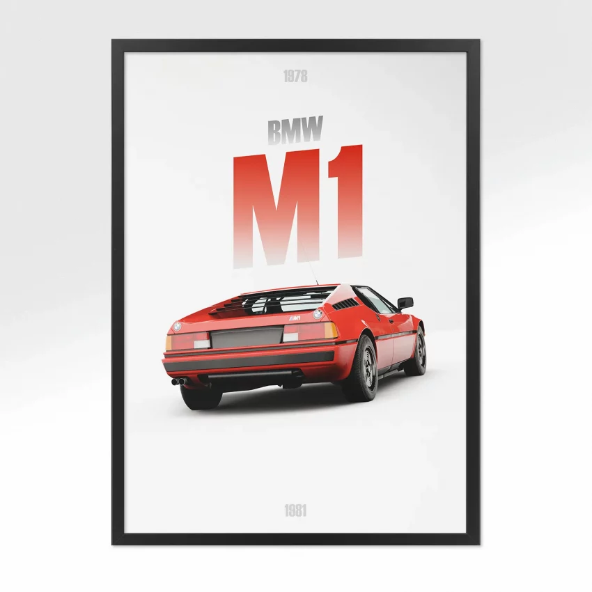 Poster BMW M1 - Vue arrière