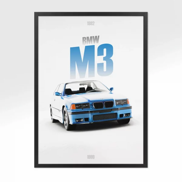 Poster BMW M3 1992 – Vue avant