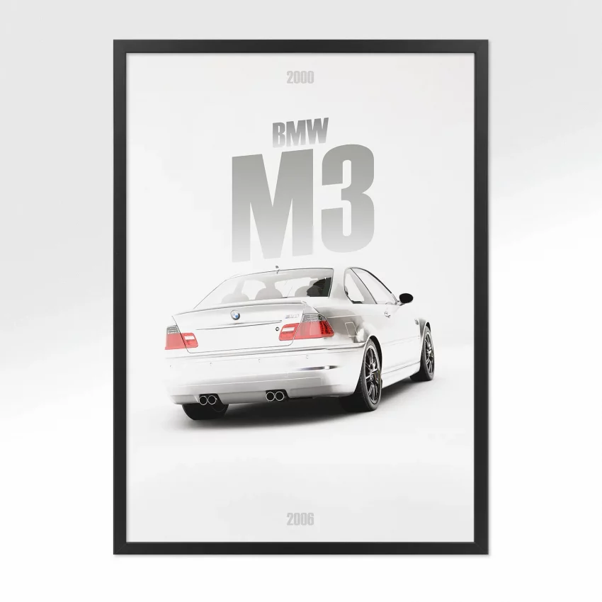 Poster BMW M3 2000 - Vue arrière